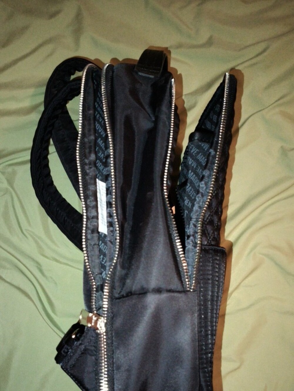 Black Steve Madden Quilted Backpack - Picture 14 of 16